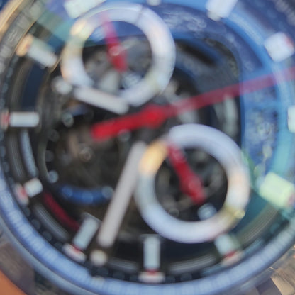 Tag Heuer Carrera Heuer 01 Chronograph Blue Ceramic Bezel in Skeleton Dial 43mm - Complete Set