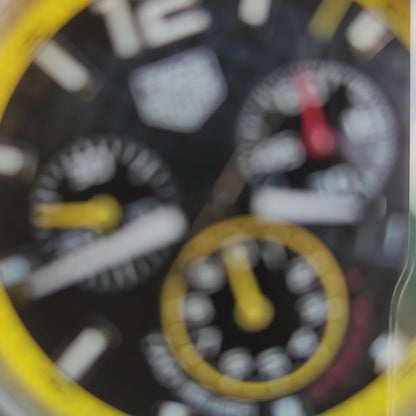 Tag Heuer F1 Chronograph Ceramic Bezel in Racy Carbon Fiber-Textured Dial 43mm - Complete Set