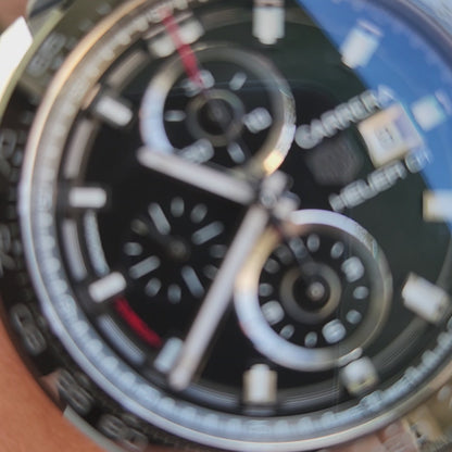 Tag Heuer Carerra Calibre Heuer 01 Chronograph Black Ceramic Bezel in Black Dial 43mm - Complete Set