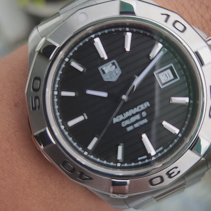 Tag Heuer Aquaracer Calibre 5 in Black Dial 41mm