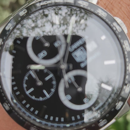 Tag Heuer Carrera Calibre 16 Chronograph 'Brad Pitt' Black Dial 41mm - Complete Set