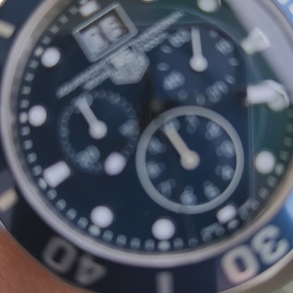Tag Heuer Aquaracer Chronograph Grande Date Blue Dial 43mm