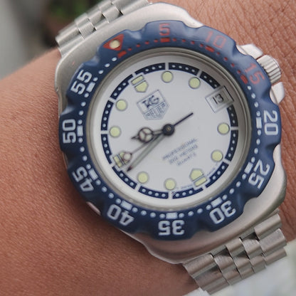 Tag Heuer F1 Classic Midsize Blue Bezel in White Dial 34mm
