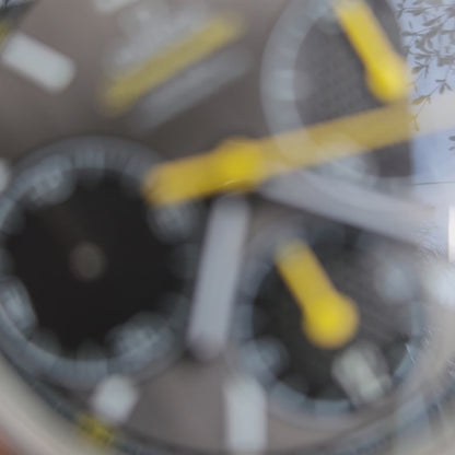 Omega Speedmaster Racing Co-Axial Chronometer Chronograph Grey Sunburst Dial with Yellow Accents - Complete Set
