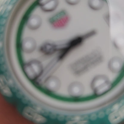 Tag Heuer F1 SolarGraph Limited Edition Green Bezel in White Dial 38mm - Complete Set