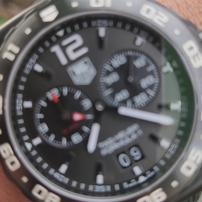 Tag Heuer F1 Grande Date Alarm Ceramic Bezel in Anthracite Grey Dial 42mm