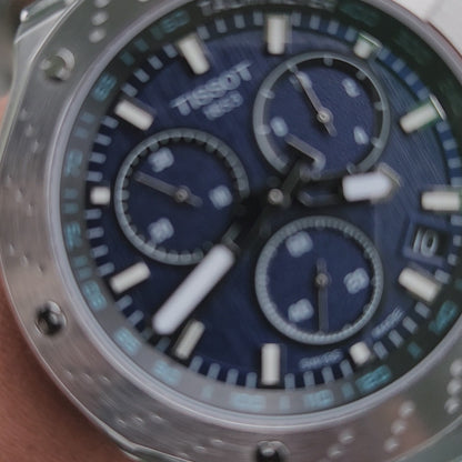 Tissot T-Race Chronograph PowerDrive in Blue Dial 45mm