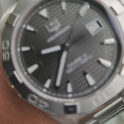 Tag Heuer Aquaracer Calibre 5 in Sunray Grey Dial 41mm - Complete Set