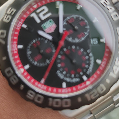 Tag Heuer F1 Chronograph Red Accents in Black Dial 42mm