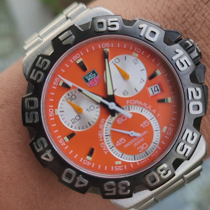 Tag Heuer F1 Chronograph Alonso 41mm Orange Dial