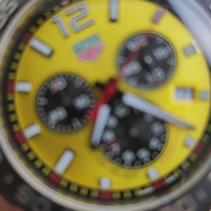Tag Heuer F1 Chronograph Yellow Dial 43mm - Complete Set