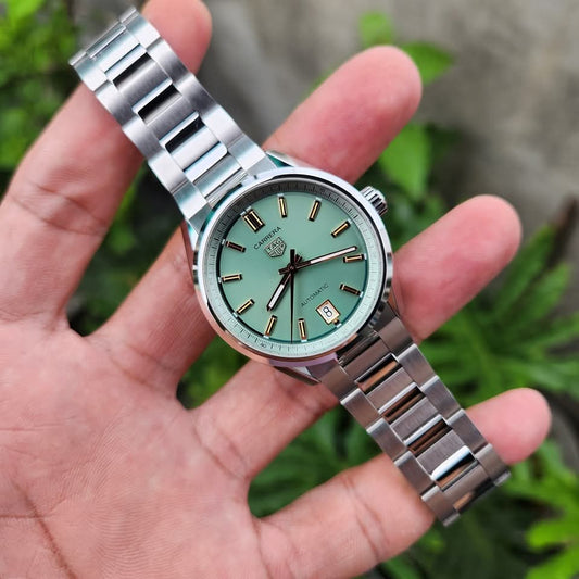 Tag Heuer Carrera Date Calibre 7 Pastel Green Dial 36mm Midsize - Complete Set